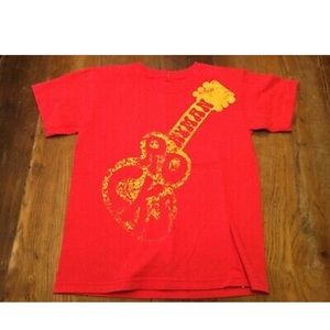 Ryman Auditorium Guitar Red T-Shirt Youth Sz S/6-7